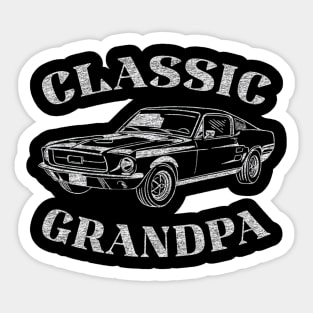 Funny Grandpa Classic Car Sticker